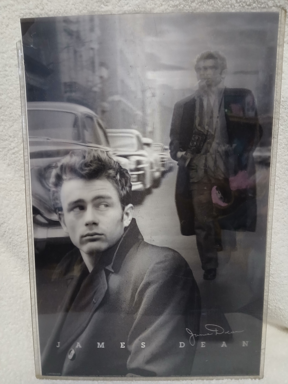 Lenticular 3-D Poster of James Dean Includes Famous 1955 Photo By Roy Schatt.